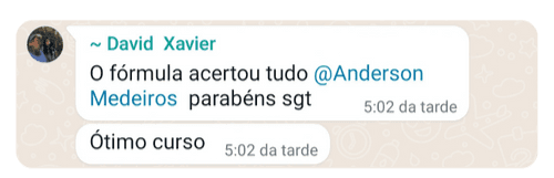 Aluno elogia o curso Fórmula Enfermagem