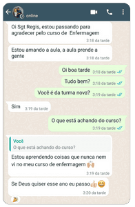 Aluno afirma que está aprendendo conteúdos novos